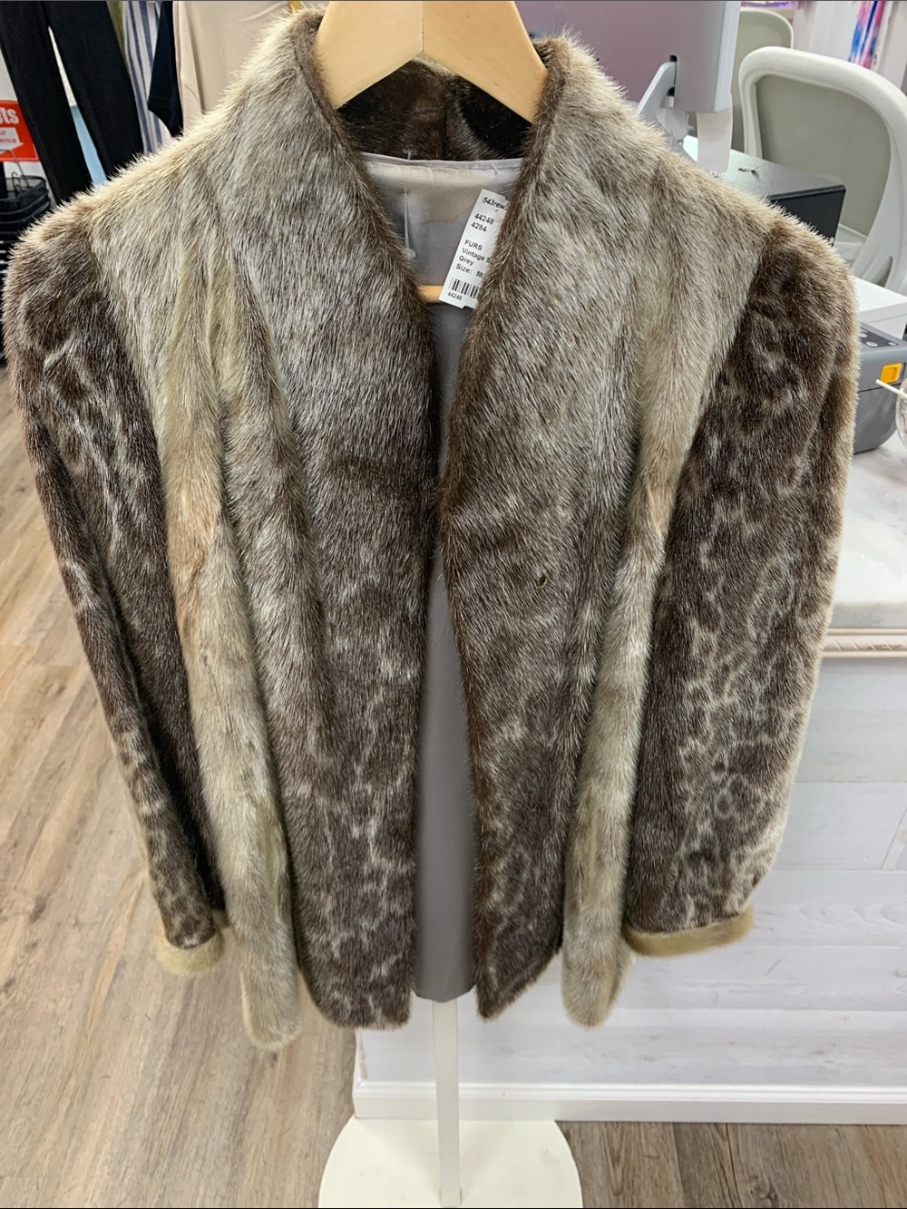 Women’s Brown Faux Fur Bomber Jacket